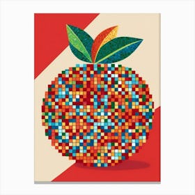 Pixelated Peach Canvas Print