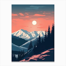 Aspen Snowmass   Colorado, Usa, Ski Resort Illustration 0 Simple Style Canvas Print