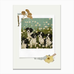 Scrapbook Puppies Fairycore Painting 2 Canvas Print