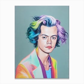 Harry Styles Colourful Illustration Canvas Print