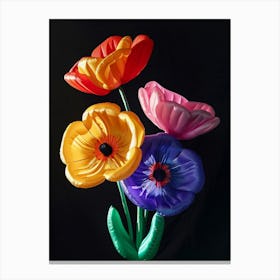 Bright Inflatable Flowers Poppy 1 Canvas Print