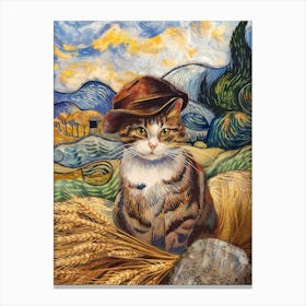 Cat In Hat Canvas Print