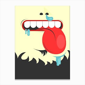 Face Mouth Nose Hair Person Canvas Print