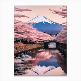 Cherry Blossoms In Fuji Canvas Print