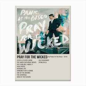 Pray For The Wicked By Panic! At The Disco 2018 Poster Decor 4 Canvas Print