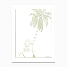 Just us surrounded by palm trees Canvas Print