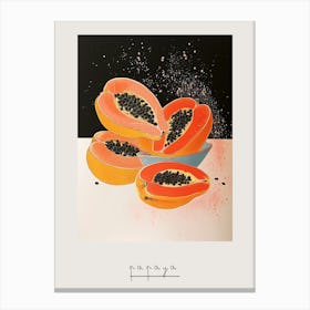 Art Deco Papaya 1 Poster Canvas Print