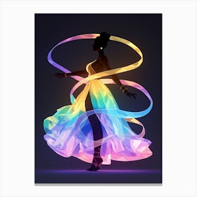 Rainbow Hula Hoop Dancer Canvas Print