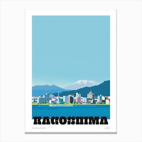 Kagoshima Japan 2 Colourful Travel Poster Canvas Print