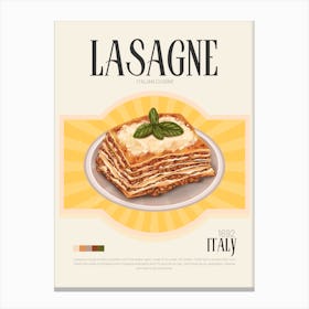 Retro Lasagne Canvas Print