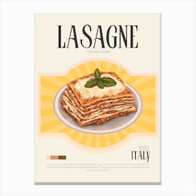 Lasagne Canvas Print