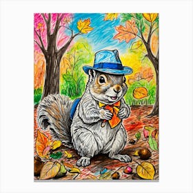 Default Draw Me A Squirrel Wearing A Tiny Detective Hat Invest 0 Canvas Print