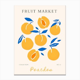 Fruit Market Peaches Canvas Print