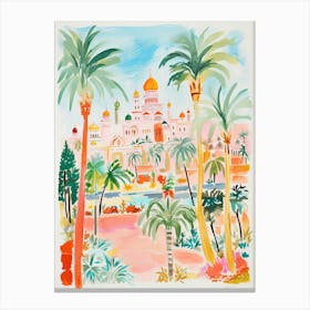 Abu Dhabi, Dreamy Storybook Illustration 2 Canvas Print