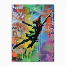 Peter Pan Graffiti Canvas Print