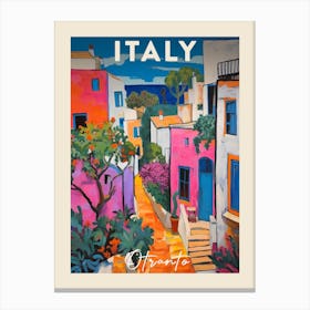 Otranto Italy 1 Fauvist Painting Travel Poster Canvas Print