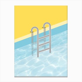 Swimming Pool Ladder Canvas Print