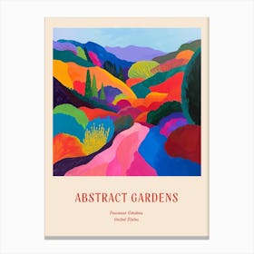 Colourful Gardens Descanso Gardens Usa 1 Red Poster Canvas Print