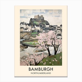 Bamburgh (Northumberland) Painting 3 Travel Poster Canvas Print