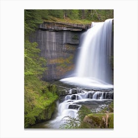 Sutherland Falls, United States Realistic Photograph (2) Canvas Print