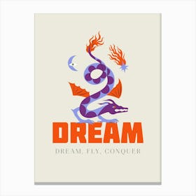 Dream Chinese Dragon Art Print 1 Canvas Print