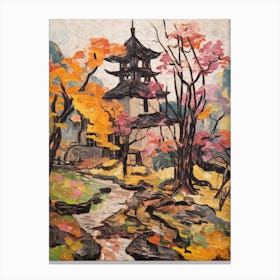 Autumn Gardens Painting Tofuku Ji Japan 4 Canvas Print