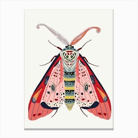Colourful Insect Illustration Moth 14 Canvas Print