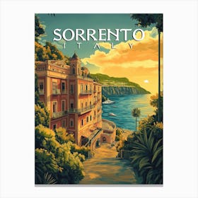 Sorrento Italy - Vibrant Cityscape Poster Canvas Print