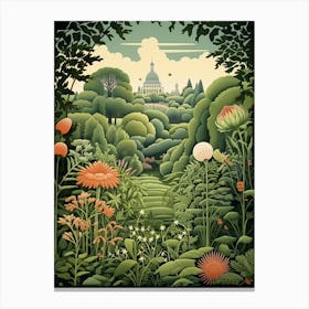 Volksgarten Austria Henri Rousseau S Style 1  Canvas Print