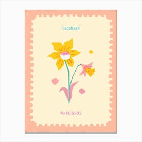 December Birth-month Flower Narcissus Canvas Print
