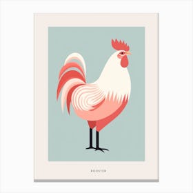 Minimalist Rooster 1 Bird Poster Canvas Print