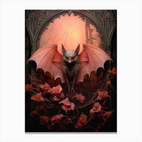 Blyths Horseshoe Bat Vintage Illustration 2 Canvas Print