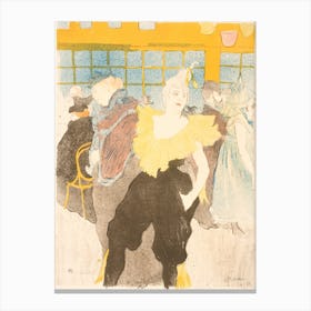 La Clownesse Au Moulin Rouge, Henri de Toulouse-Lautrec Canvas Print