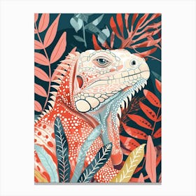 Rhinoceros Iguana Abstract Modern Illustration 6 Canvas Print
