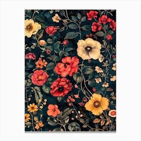 Floral Wallpaper 1 Canvas Print