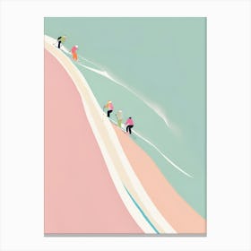 Skiers On The Slopes Canvas Print