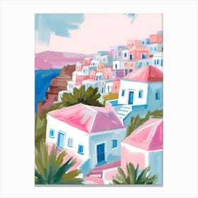 Santorini abstract painting Canvas Print