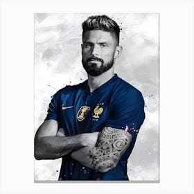 Olivier Giroud France Portrait Canvas Print