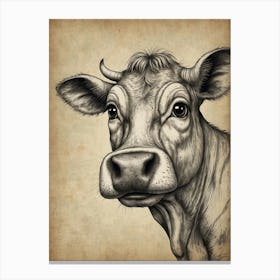 Cow Portrait 2 Canvas Print