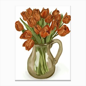 Tulips In A Vase 2 Canvas Print