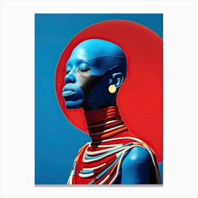 Ethereal Runway: Afrofuturist Chic Chronicles Canvas Print