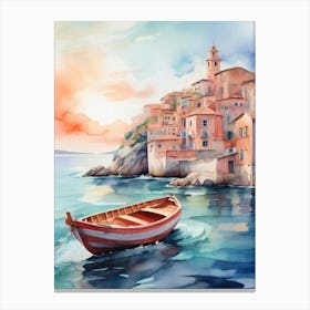 Boat In The Sea Canvas Print