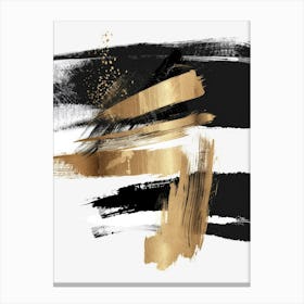 Gold And Black Abstract Painting 47 Canvas Print