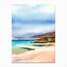Playa De Zahara De Los Atunes, Cadiz, Spain Watercolour Canvas Print
