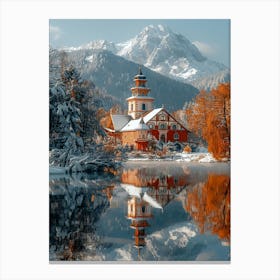 Church In Winter Canvas Print