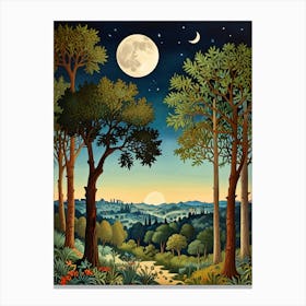 William Morris Night In The Woods 11 Canvas Print