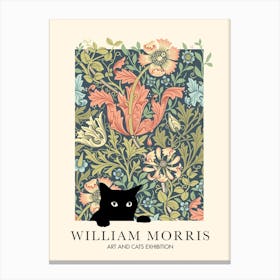 William Morris Peekaboo Cat John Henry Dearle Poster Flower Botanical Canvas Print