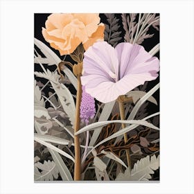 Flower Illustration Lilac 2 Canvas Print