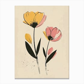 Toronto Flower Market Boho Minimalist Style 1 Canvas Print