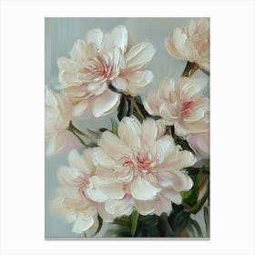 Oil Painting Bouquet Of Peony Flowers Canvas Print